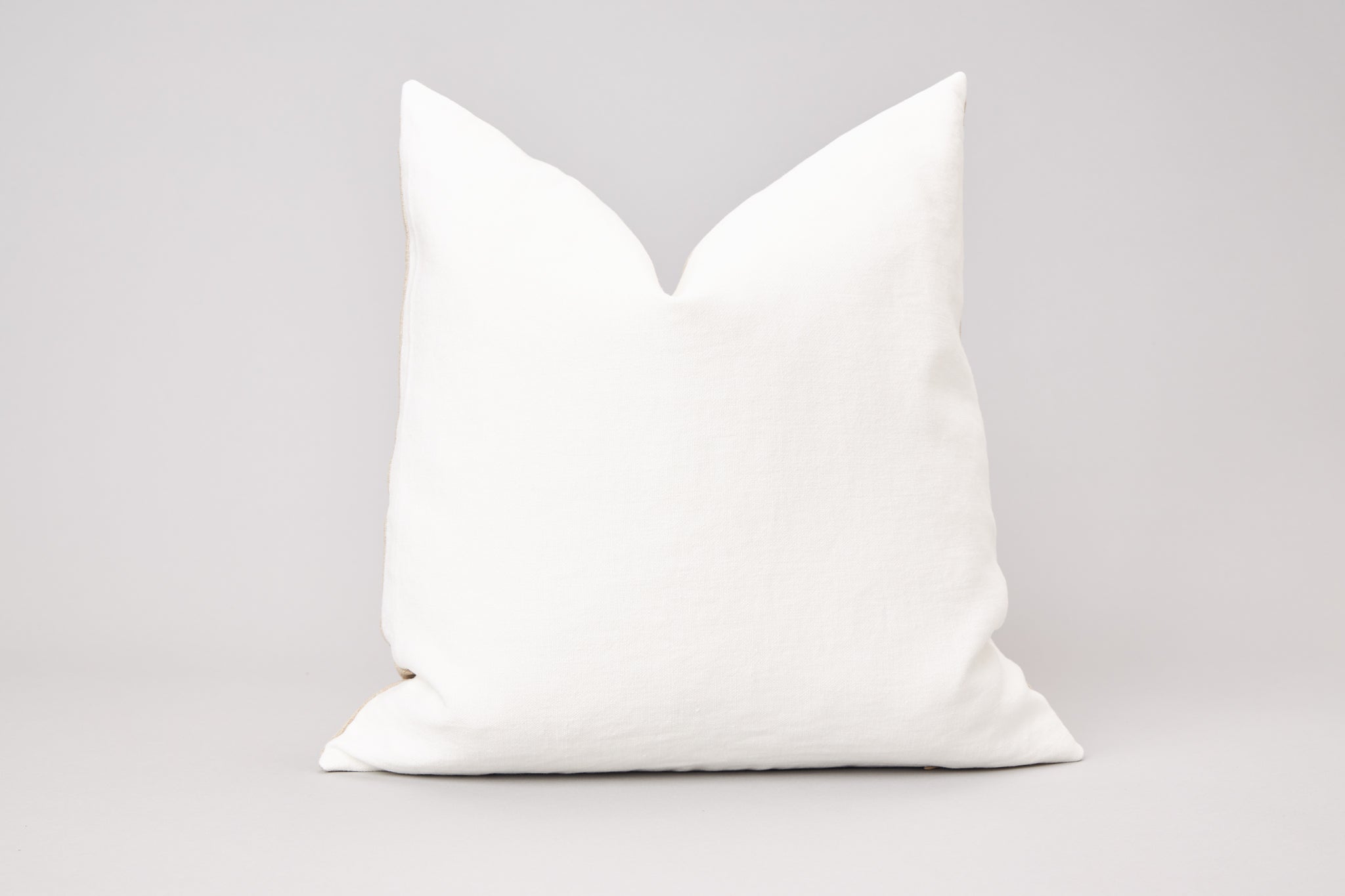Belgian Linen Pillow - White
