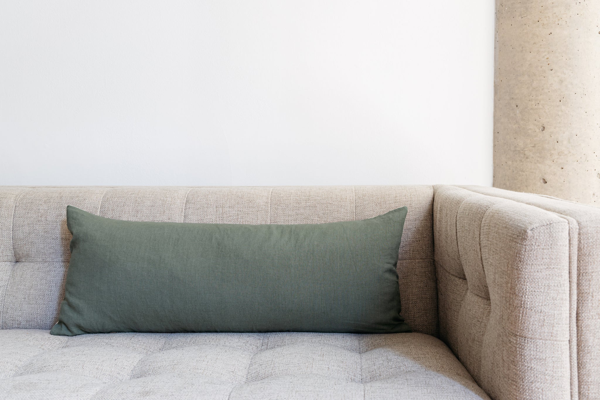 Belgian Linen Pillow - Sage