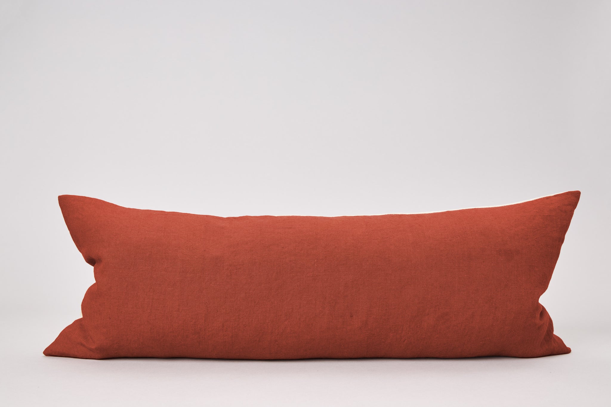 Belgian Linen Pillow - Rust