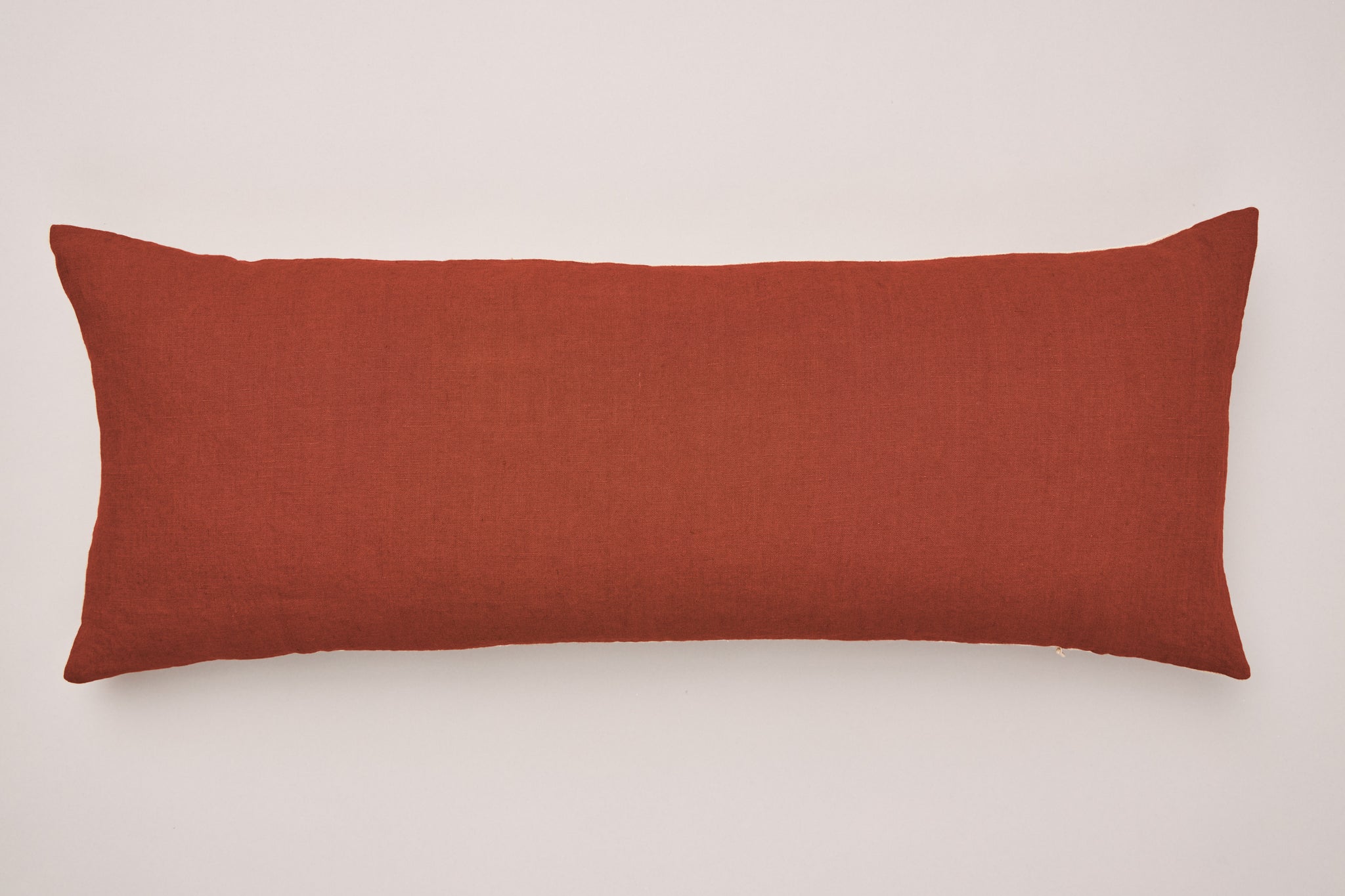 Belgian Linen Pillow - Rust