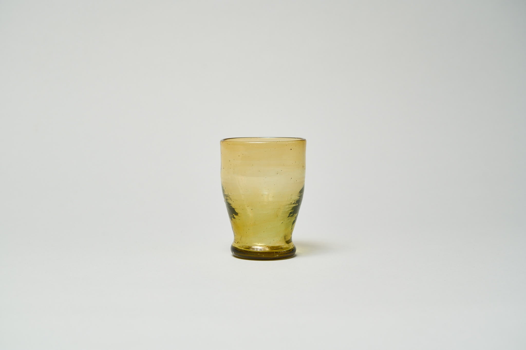 Footed Small Glasses - Amber